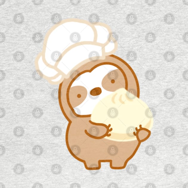 Cute Dim Sum Chef Sloth by theslothinme